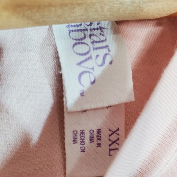 Stars Above Pink Sleeveless Pajama Shirt XXL - Picture 3 of 5